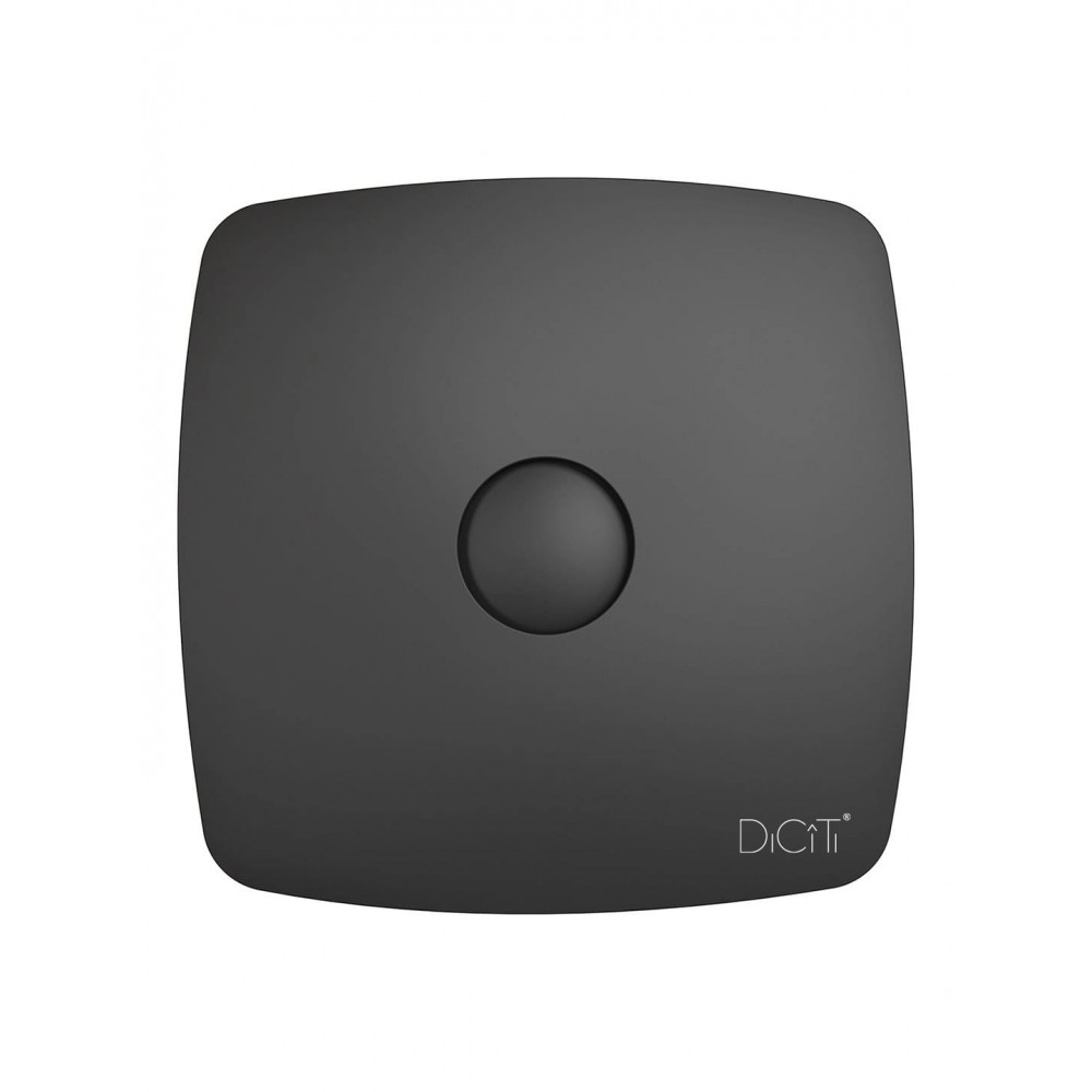 Вентилятор накладной RIO D100 обр.клапан Matt black DICITI