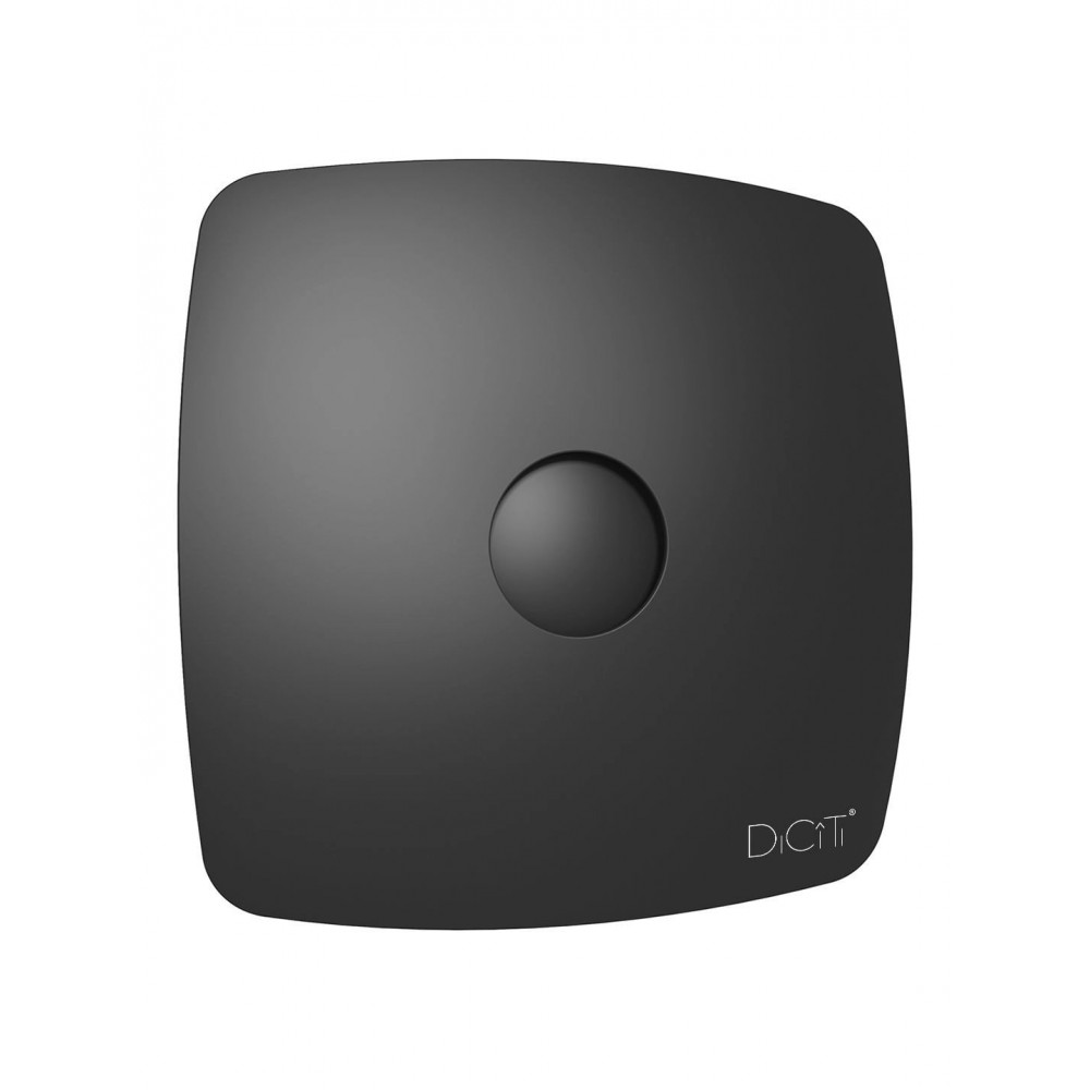 Вентилятор накладной RIO D100 обр.клапан Matt black DICITI