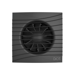 Вентилятор накладной SILENT D100 обр.клапан Matt black DICITI