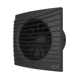 Вентилятор накладной SILENT D100 обр.клапан Matt black DICITI