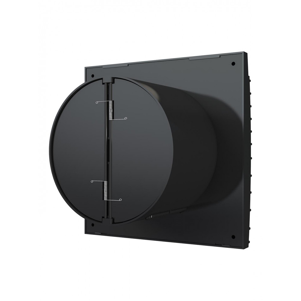 Вентилятор накладной SILENT D100 обр.клапан Matt black DICITI