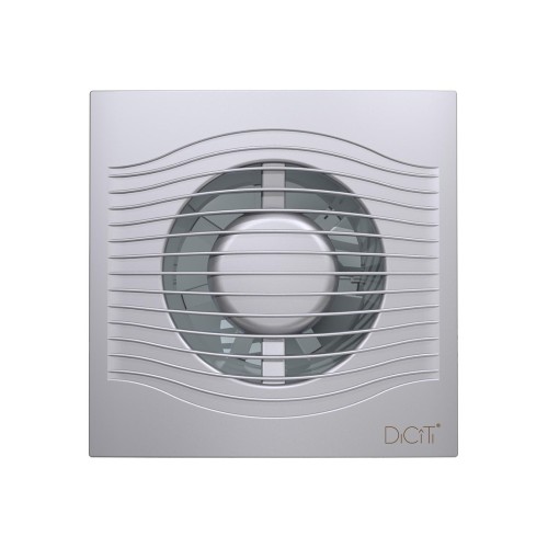 Вентилятор накладной SLIM D125 обр.клапан Gray metal DICITI 
