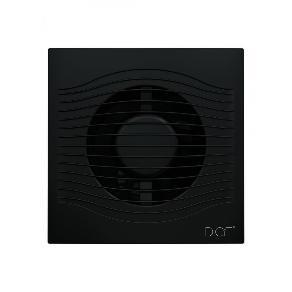 Вентилятор накладной SLIM D100 обр.клапан Matt black DICITI 

