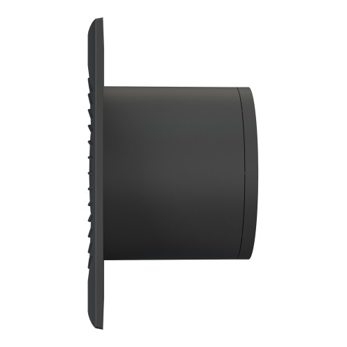 Вентилятор накладной SLIM D125 обр.клапан Matt black DICITI 
