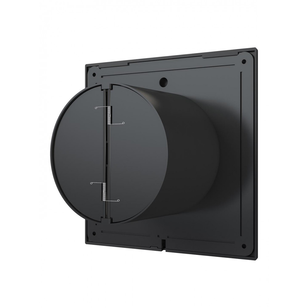 Вентилятор накладной SLIM D100 обр.клапан Matt black DICITI 
