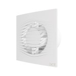Вентилятор накладной SLIM D125 обр.клапан Matt white DICITI