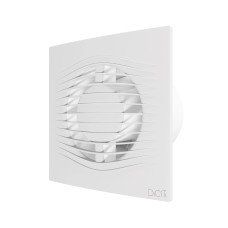 Вентилятор накладной SLIM D125 обр.клапан Matt white DICITI
