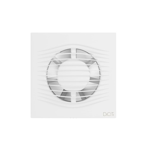 Вентилятор накладной SLIM D100 обр.клапан Matt white DICITI 
