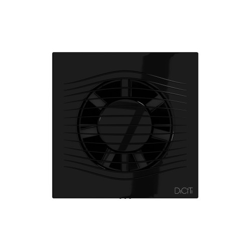 Вентилятор накладной SLIM D100 обр.клапан Obsidian DICITI 
