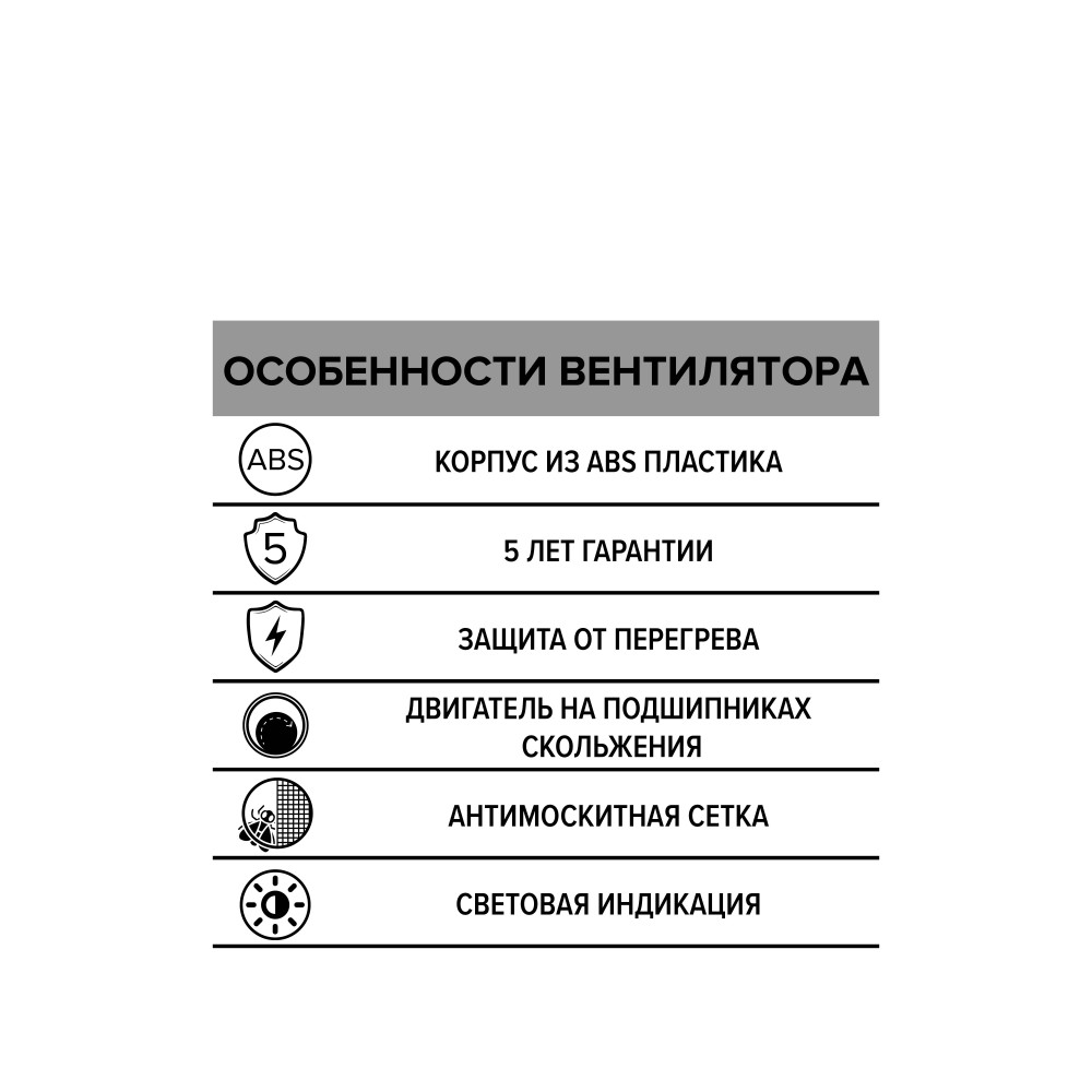 Вентилятор накладной STANDARD D100 сетка ERA 
