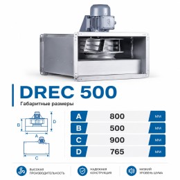 Вентилятор радиальный DREC 500 с внешним двигателем VENTEUROPE