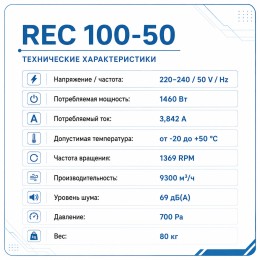 Вентилятор радиальный REC 1000х500 VENTEUROPE