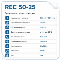 Вентилятор радиальный REC 500х250 VENTEUROPE