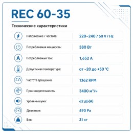 Вентилятор радиальный REC 600х350 VENTEUROPE
