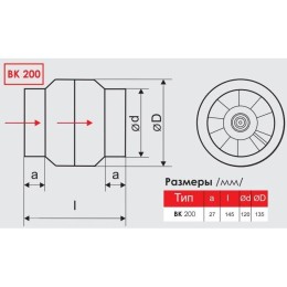 Вентилятор BK- 200 для каминов