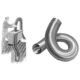 Газоход гофрированный d150 мм (3м) из нержавеющей стали