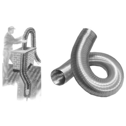 Газоход гофрированный d160 мм (3м) из нержавеющей стали
