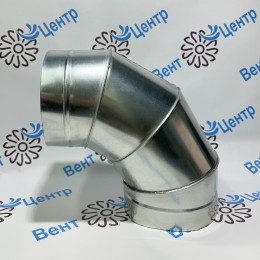 d100 Отвод 90,  из оцинкованной стали 0,5 мм