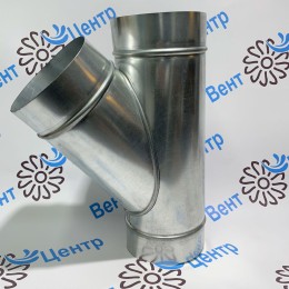 d100 Тройник 45 из оцинкованной стали 0,5 мм