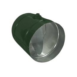 Дроссель-клапан ф120 зеленый из оцинкованной стали
