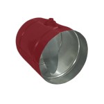 Дроссель-клапан ф115 красный из оцинкованной стали
