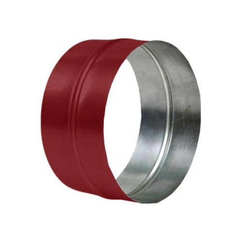 Ниппель ф130 красный из оцинкованной стали
