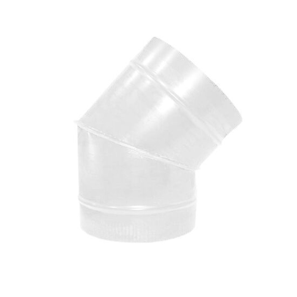 Полуотвод ф500 45° белый из оцинкованной стали
