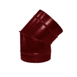 Полуотвод ф500 45° красный из оцинкованной стали
