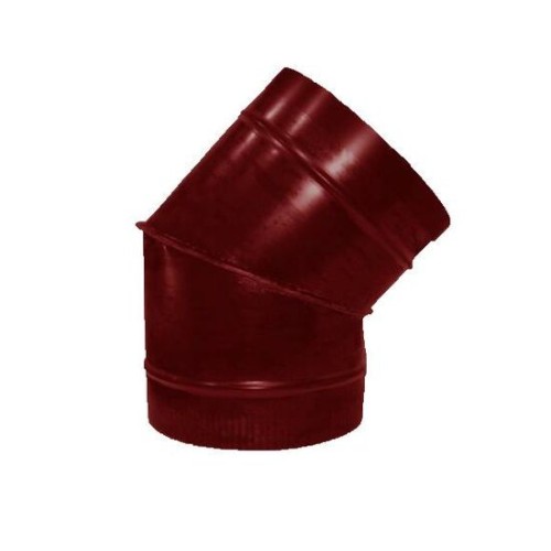 Полуотвод ф500 45° красный из оцинкованной стали
