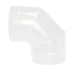 Отвод ф500 90° белый из оцинкованной стали
