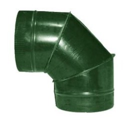 Отвод ф500 90° зеленый из оцинкованной стали

