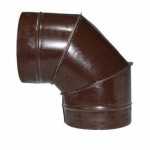 Отвод ф500 90° коричневый из оцинкованной стали
