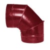 Отвод ф500 90° красный из оцинкованной стали
