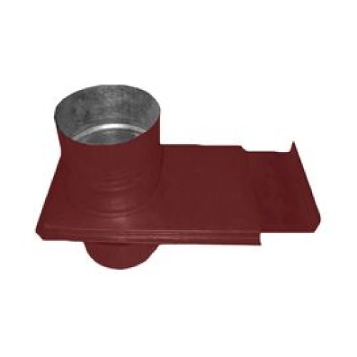 Шибер ф150 красный из оцинкованной стали
