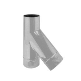 Тройник косой 45° ф355 белый из оцинкованной стали
