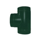 Тройник 80/80 зеленый из оцинкованной стали