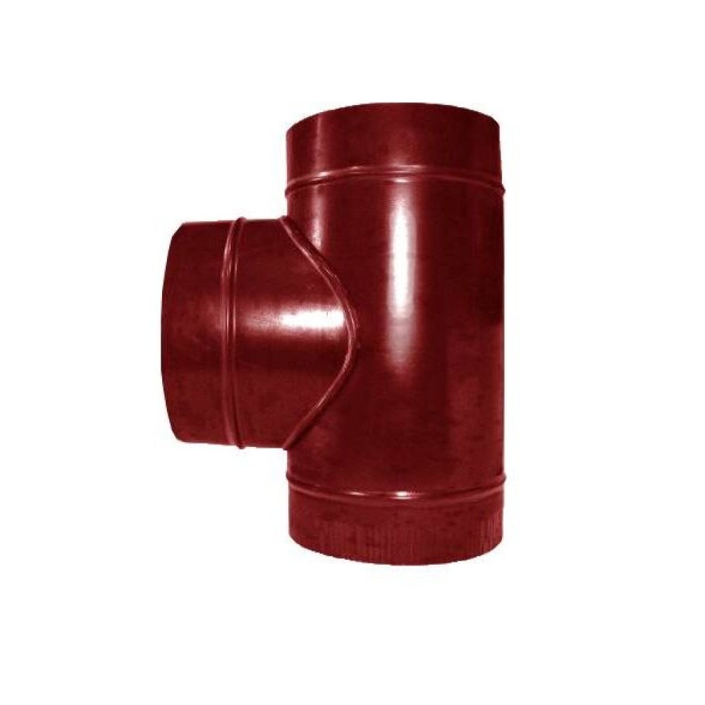 Тройник  250/250 красный из оцинкованной стали