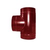 Тройник 80/80 красный из оцинкованной стали