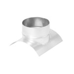 Врезка воротниковая круглая ф300/300 белый из оцинкованной стали
