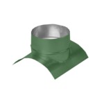 Врезка воротниковая круглая ф180/180 зеленый из оцинкованной стали
