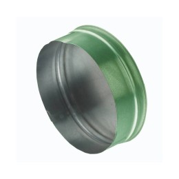 Заглушка ф140 зеленая из оцинкованной стали
