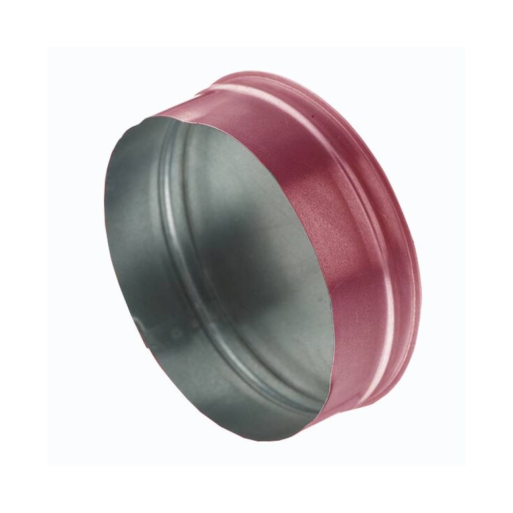 Заглушка ф150 красная из оцинкованной стали
