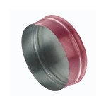 Заглушка ф150 красная из оцинкованной стали
