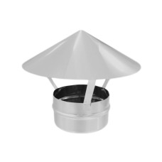 Зонт ф110 белый из оцинкованной стали
