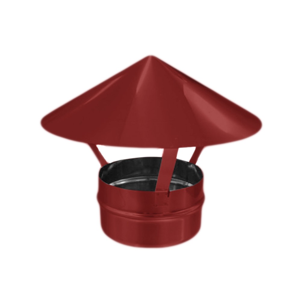 Зонт ф115 красный из оцинкованной стали
