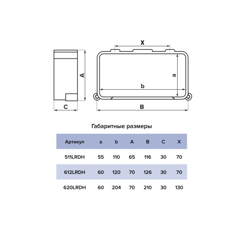 Держатель LRDH 90х220 пластик ERA