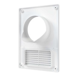 Решетка вентиляционная РУФ фланец D125/60х120 разъемная 185х254 пластик ERA