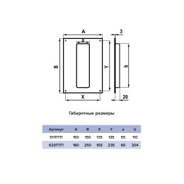 Пл. торцевая ПТП фланец 60х204 180х250 пластик ERA