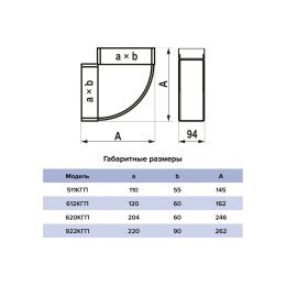 Колено КГП 90х220 горизонтальное 45° пластик ERA