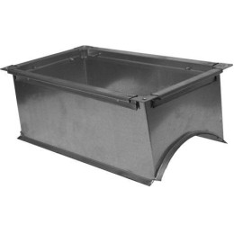 Врезка воротниковая прямоугольная 400x150 из оцинкованной стали 0,7 мм на шине